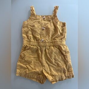 Wonder Nation Baby Girl 2T Yellow Eyelet Romper
